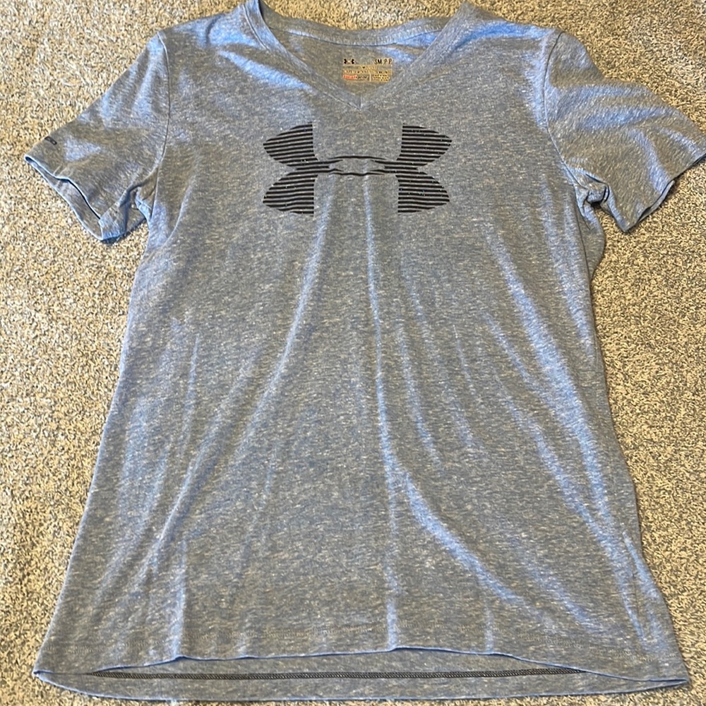 Under armour semi-fitted heat gear blue size small - Picture 1 of 3